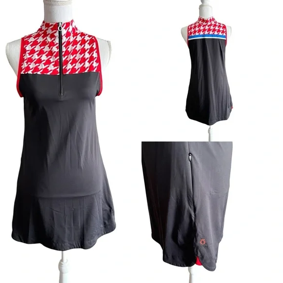 Kinona Dress Golf Tennis Sleeveless Colorblock Stretch Dress & Mesh Shorts NWOT - Picture 3 of 9